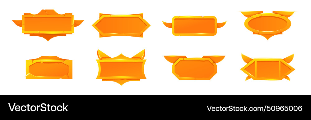 Game badges or empty frames with wings Vector Image