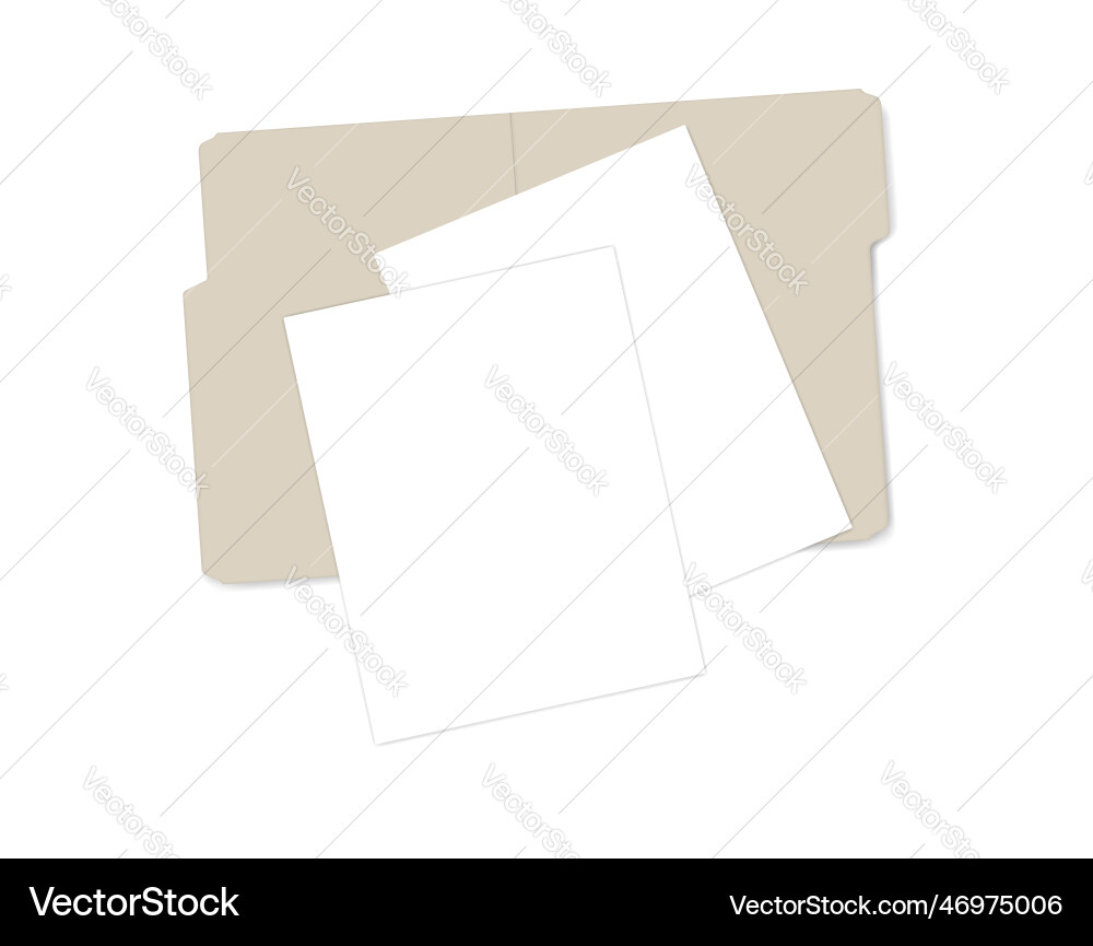 Open tab file folder and paper sheets isolated Open tab file folder and paper sheets isolated Vector Image