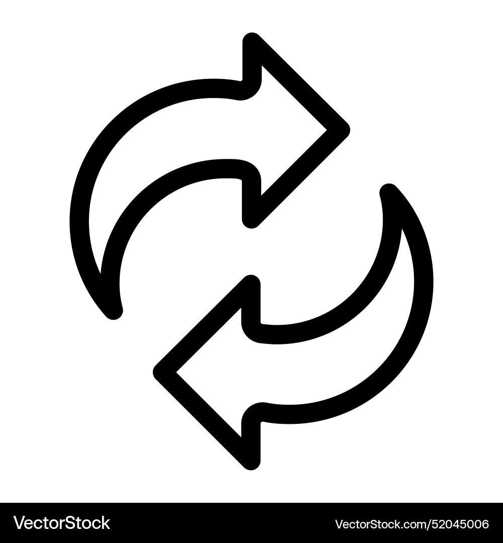 Refresh icon design in filled and outlined style Refresh icon design in filled and outlined style Vector Image