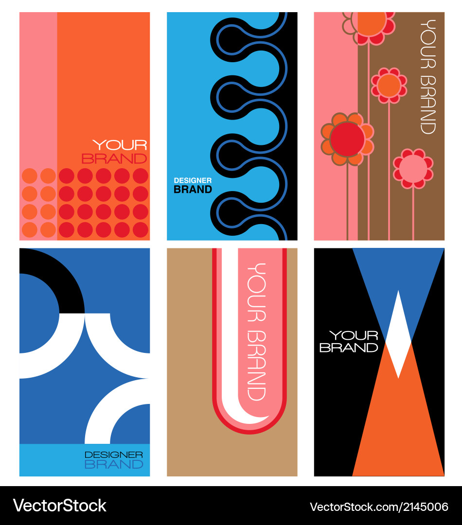 Retro Geometric Patterns vector image