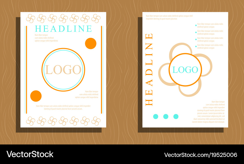 Set of layout background for art template Vector Image