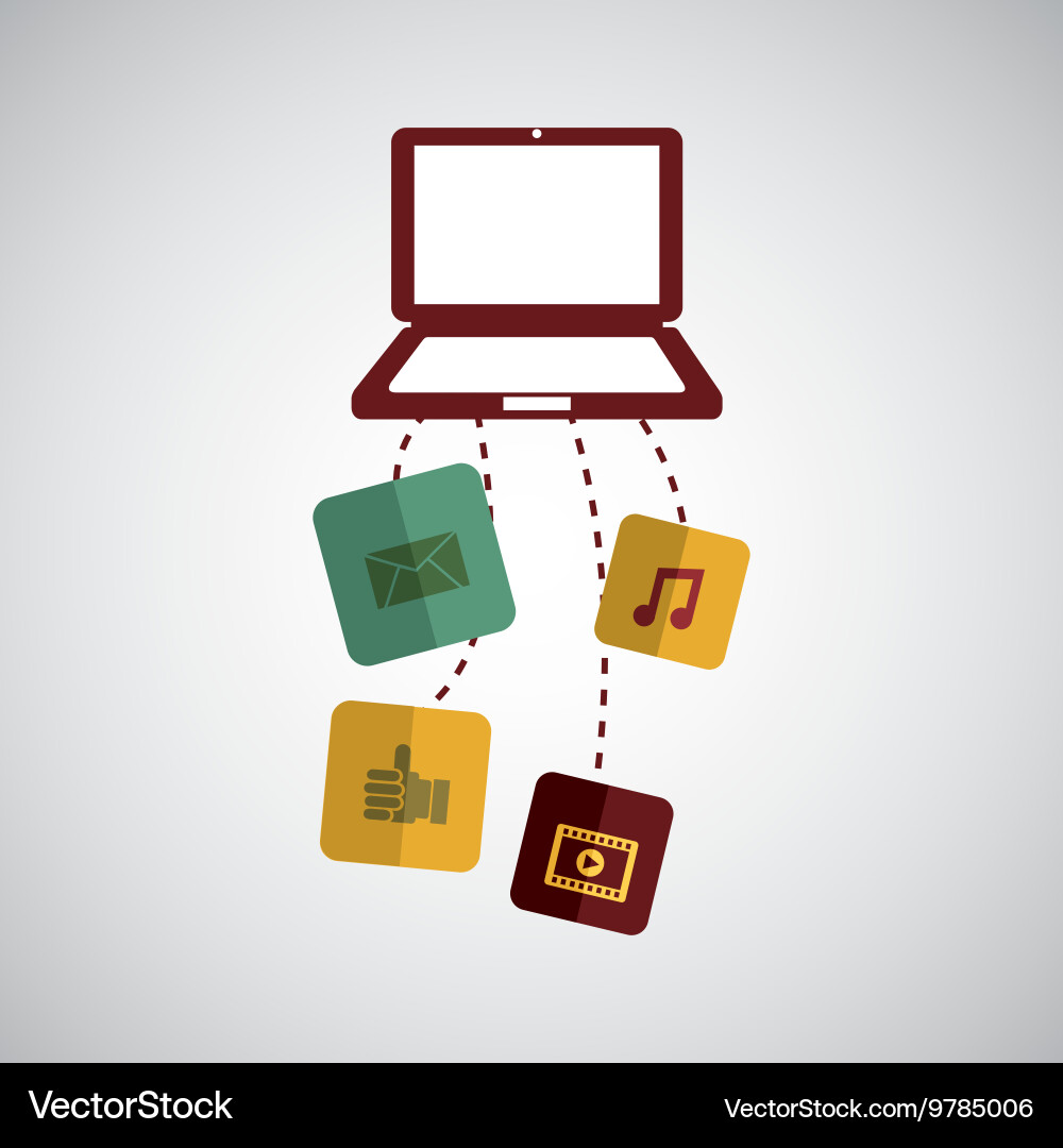 Technology app ecommerce Vector Image