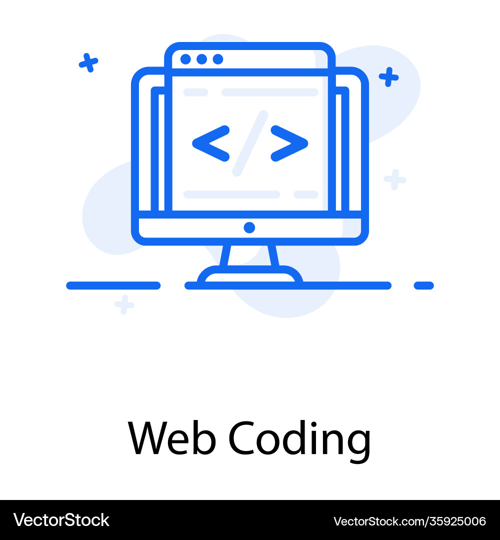 Web coding Vector Image