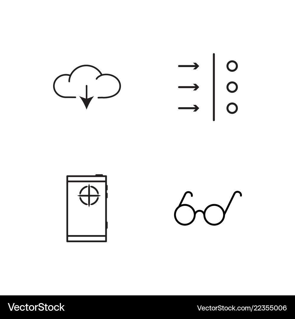 Web simple outlined icons set Web simple outlined icons set vector image