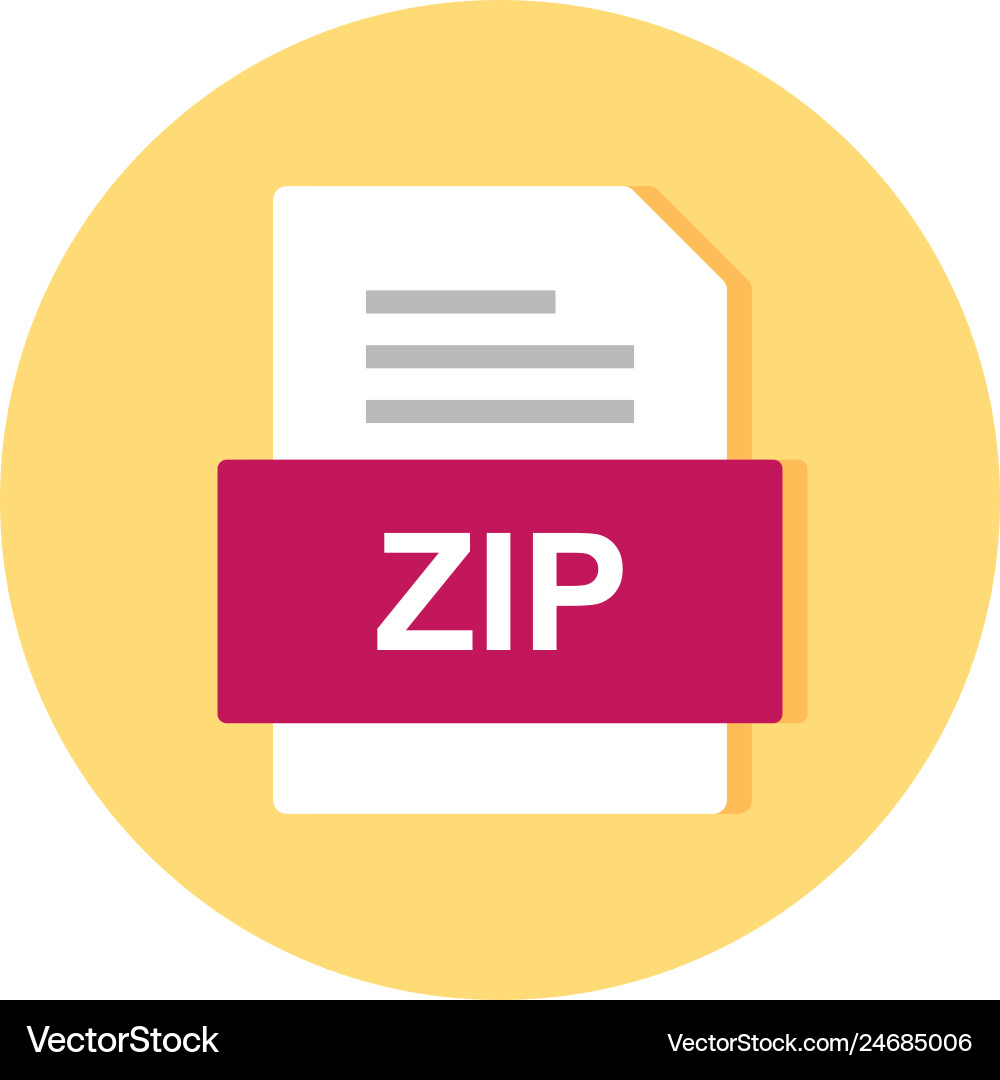 Zip file document icon Vector Image