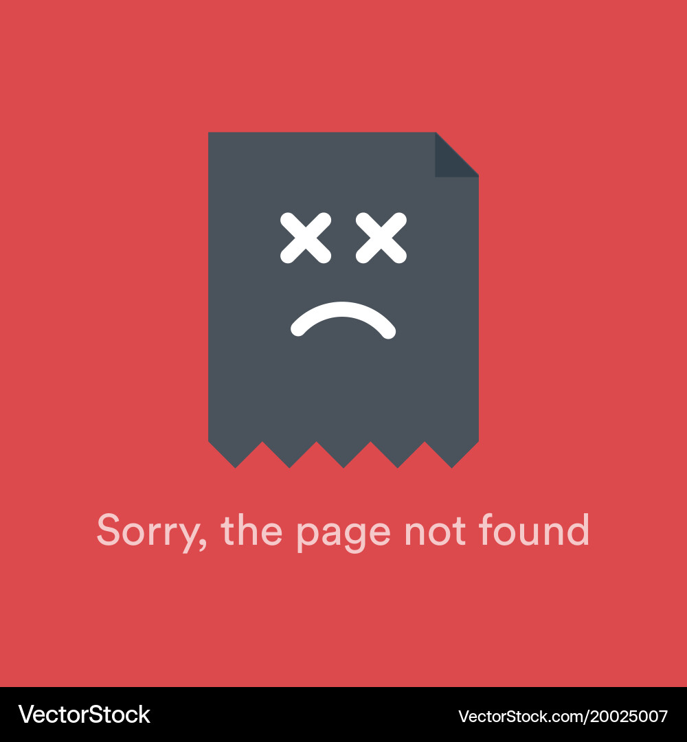 404 Not Found Error - HTTP vector image