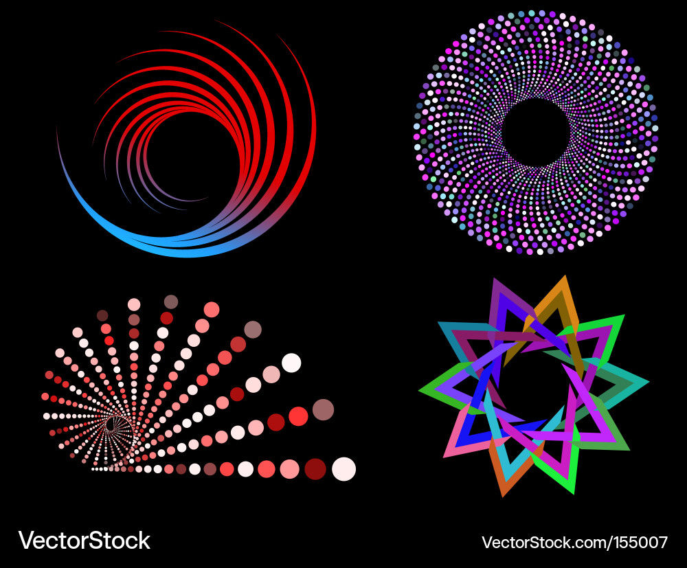 Abstract Radial Patterns vector image