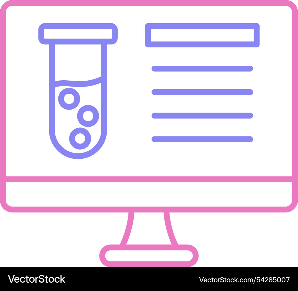Computer science line two colour icon Vector Image