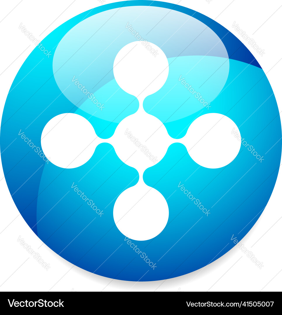 Connected circles nodes as technology tech Connected circles nodes as technology tech vector image