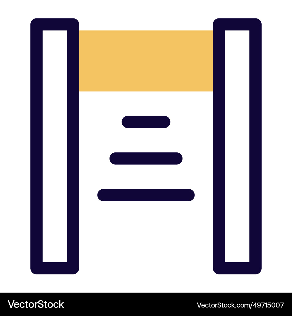 Device detecting metal objects for safety vector image