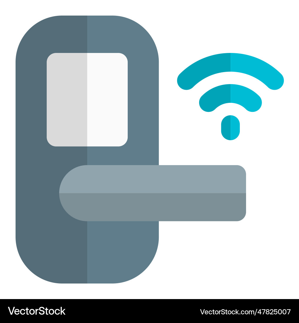 Electronic lock that functions through wifi Vector Image