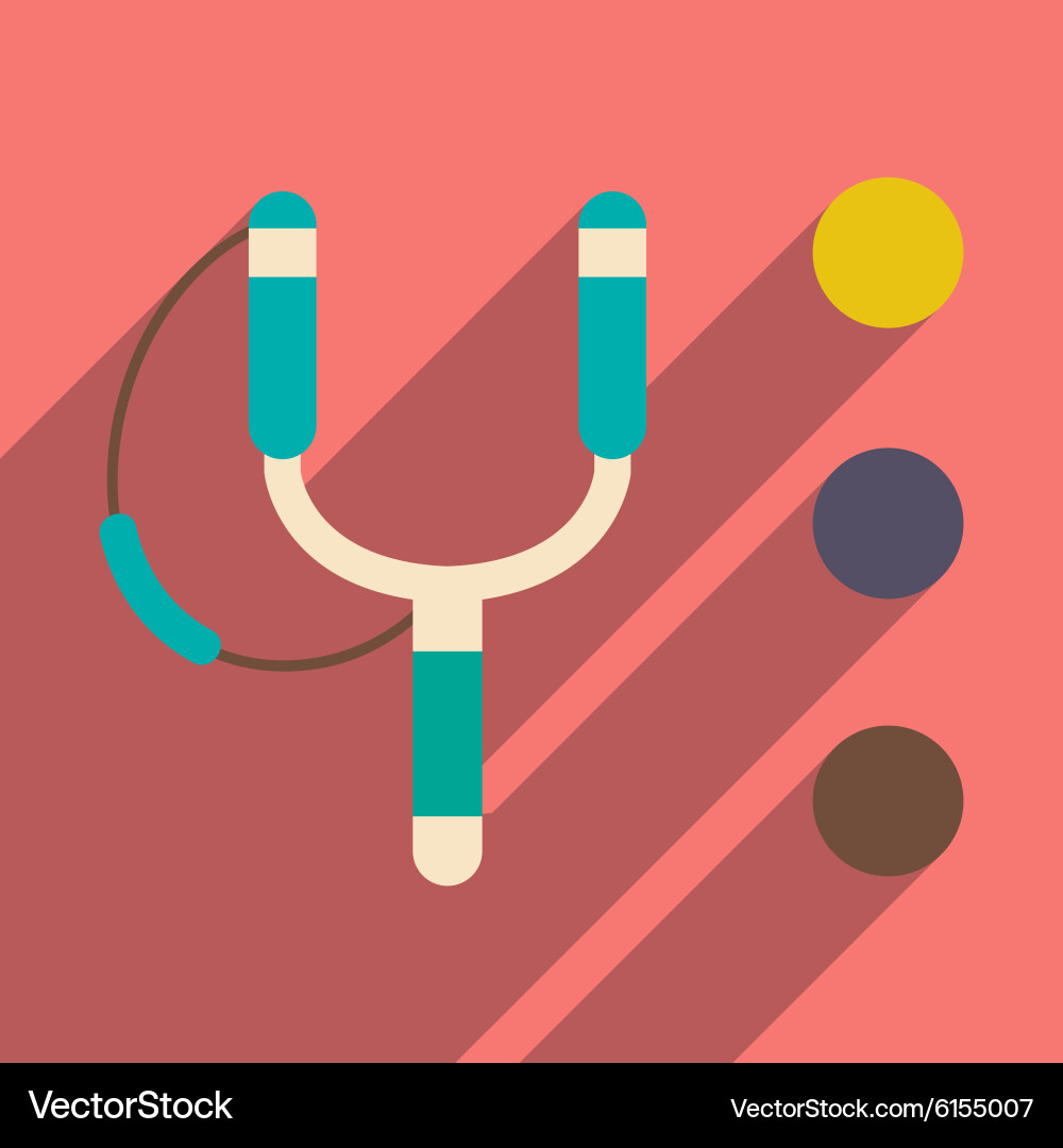 Flat with shadow icon and mobile application vector image