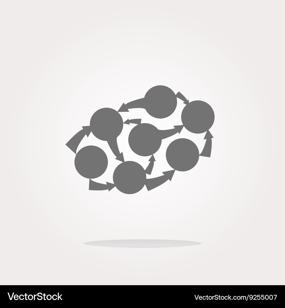 Graph icon on round button vector image