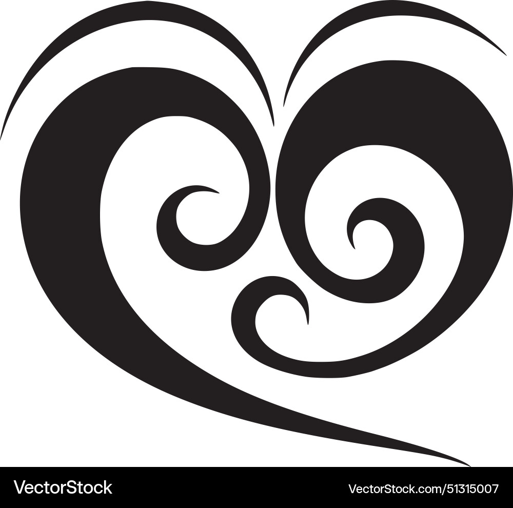 Heart - black and white isolated icon Royalty Free Vector
