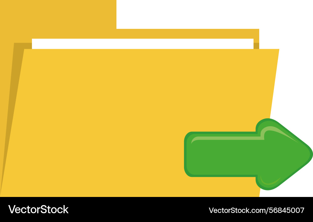 Icon send computer folder file vector image