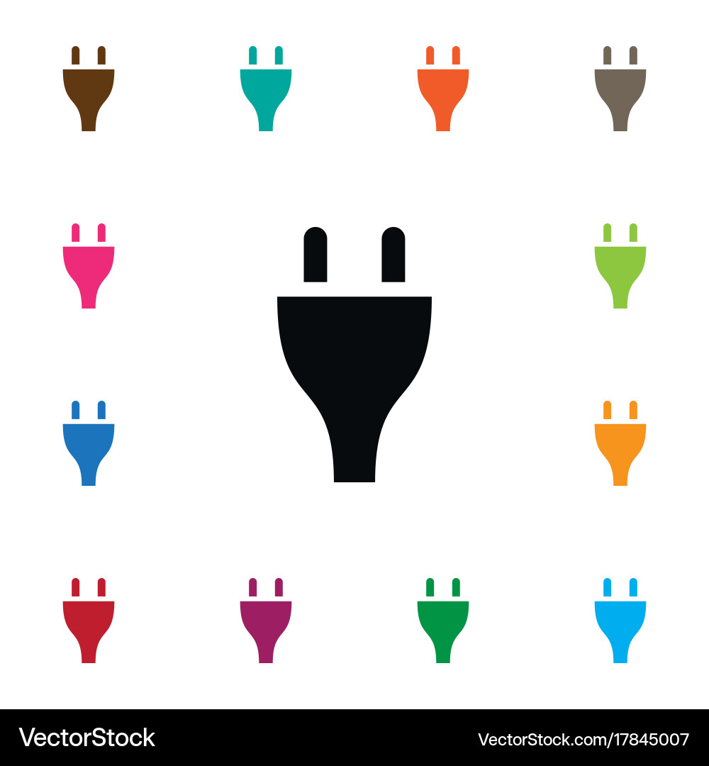 Isolated wire icon cord element can vector image