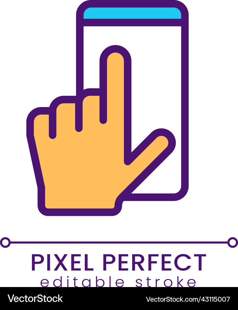 Mobile phone using pixel perfect rgb color icon Mobile phone using pixel perfect rgb color icon vector image