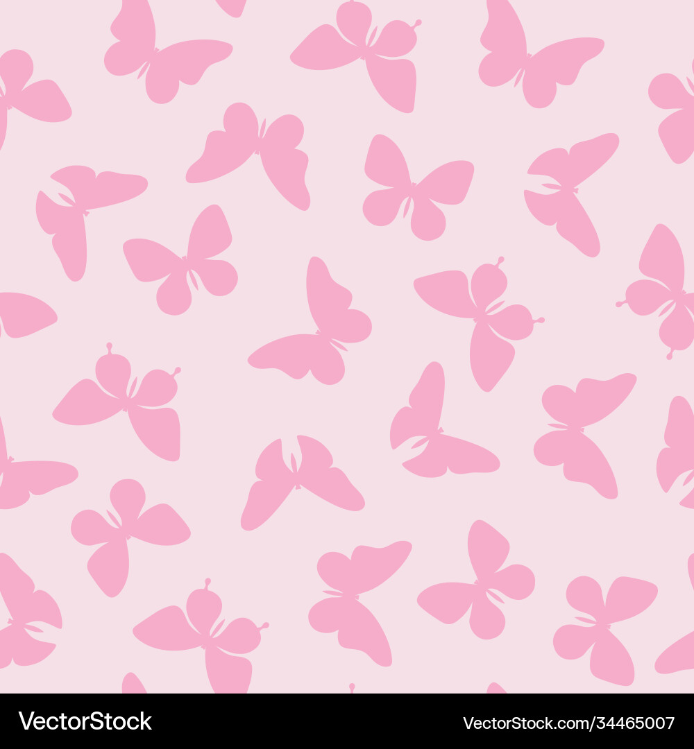 Pink seamless butterfly pattern background – Royalty-Free Vector |  VectorStock, image size:1000x1080
