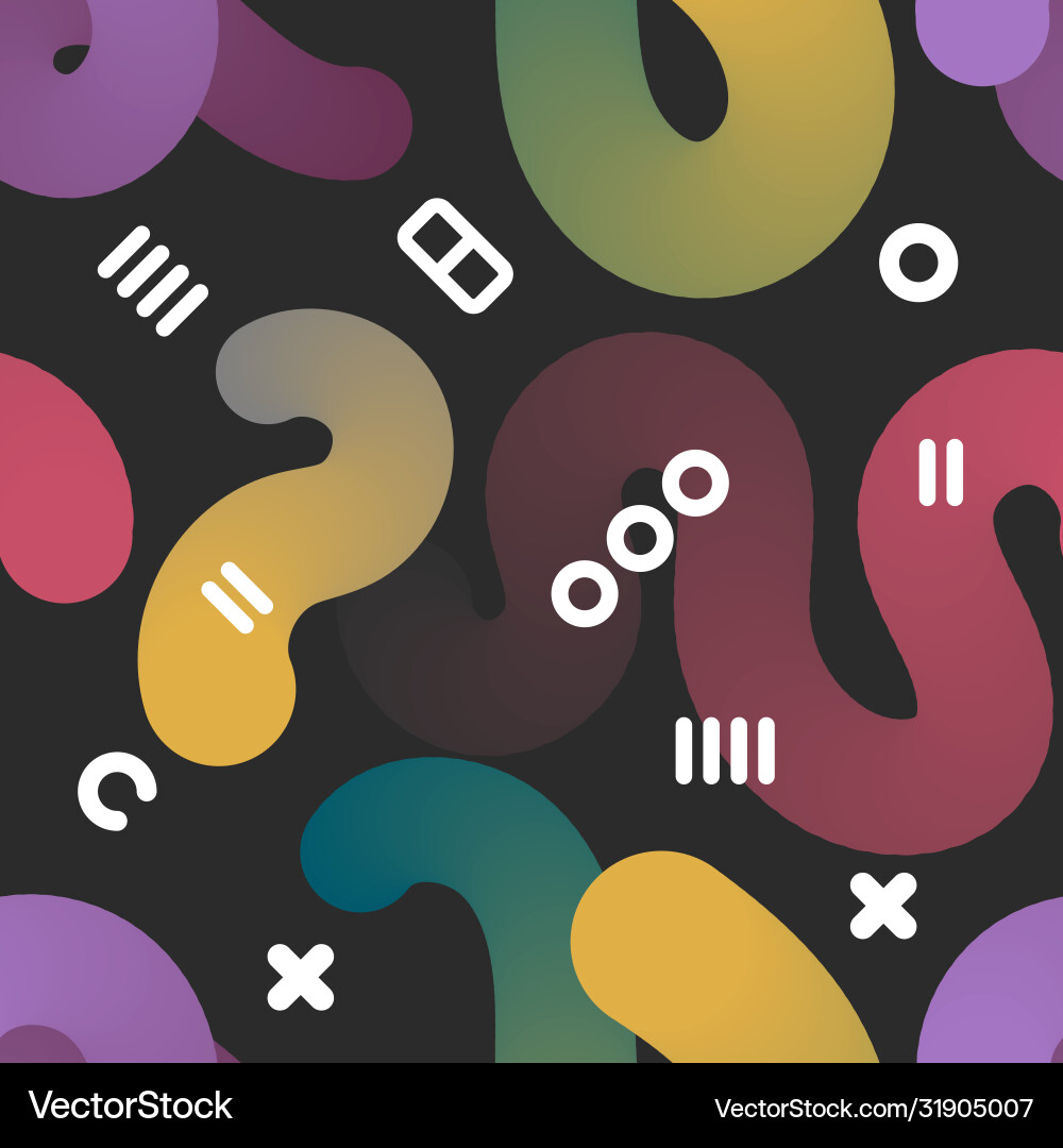 Seamless endless pattern with fluid colorful vector image