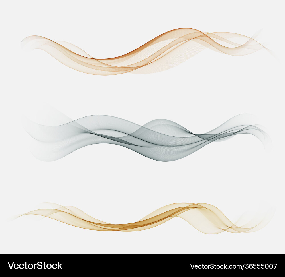 Set blend abstract wave color flow Set blend abstract wave color flow vector image