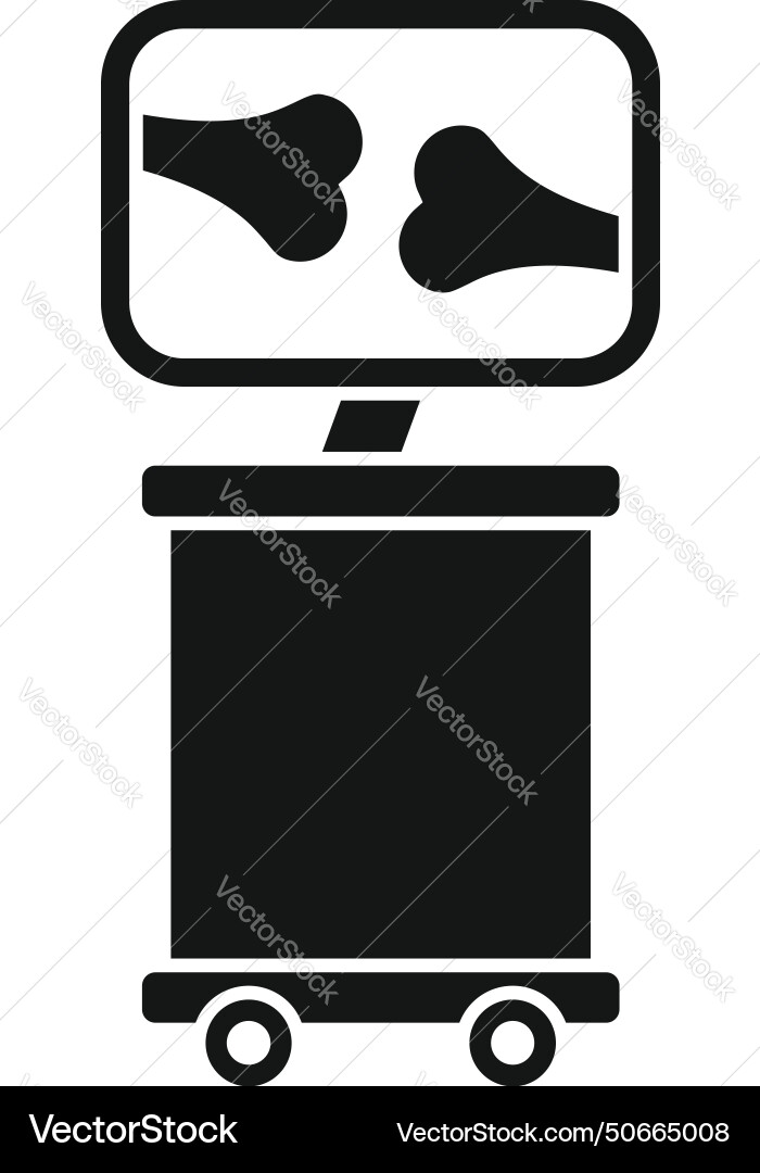 Bone xray image icon simple client Bone xray image icon simple client Vector Image