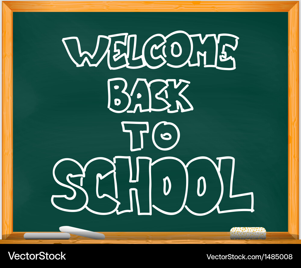 Chalkboard with Welcome Message vector image