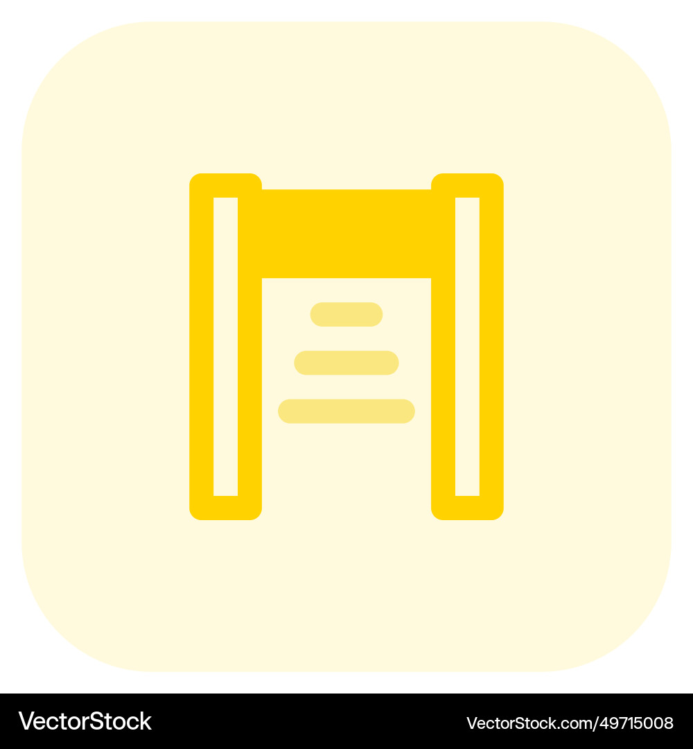 Device detecting metal objects for safety vector image