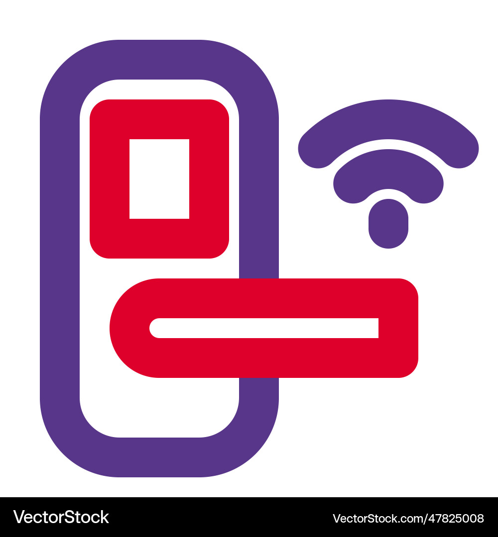 Electronic lock that functions through wifi vector image