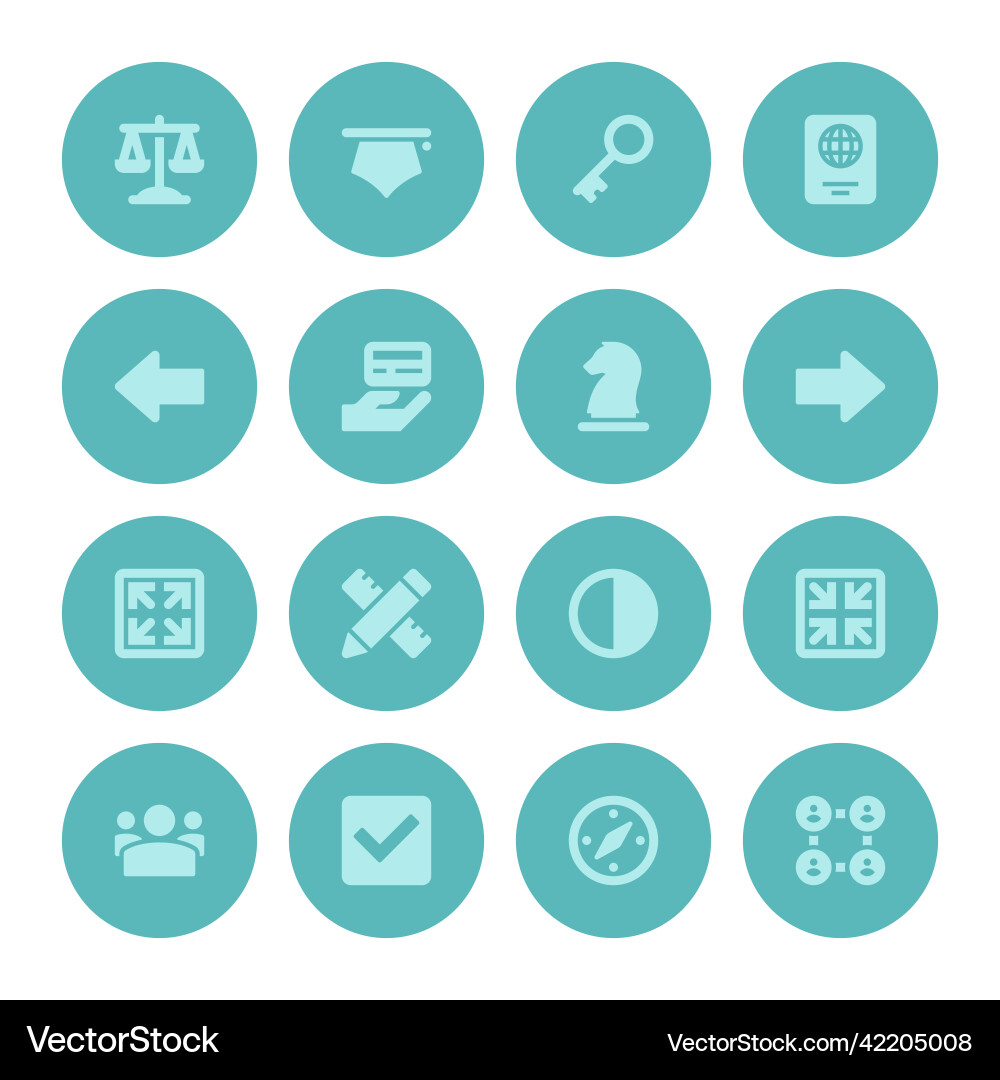 Flat icons set and long shadow effect Flat icons set and long shadow effect Vector Image