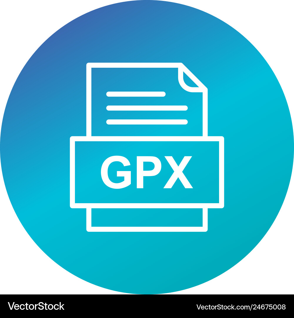 Gpx file document icon Vector Image