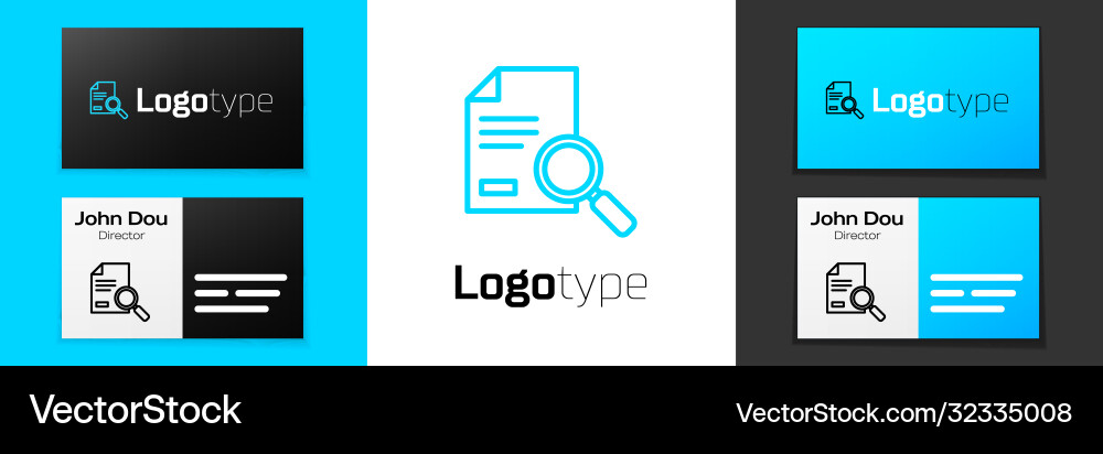 Grey line document with search icon isolated Grey line document with search icon isolated vector image