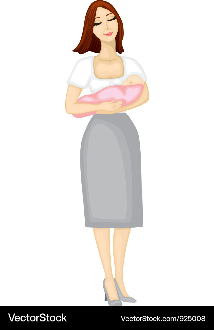 Mama a girl Vector Image