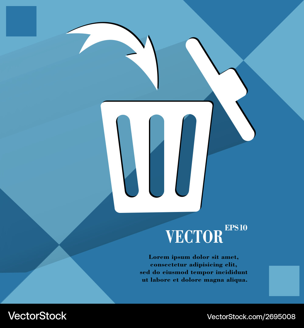 Modern Trash Bin Icon vector image
