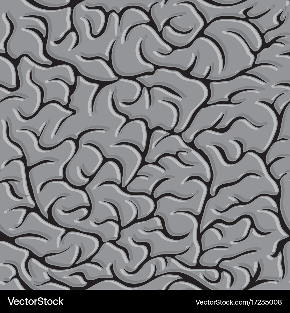Monochrome Brain Pattern Vector Image