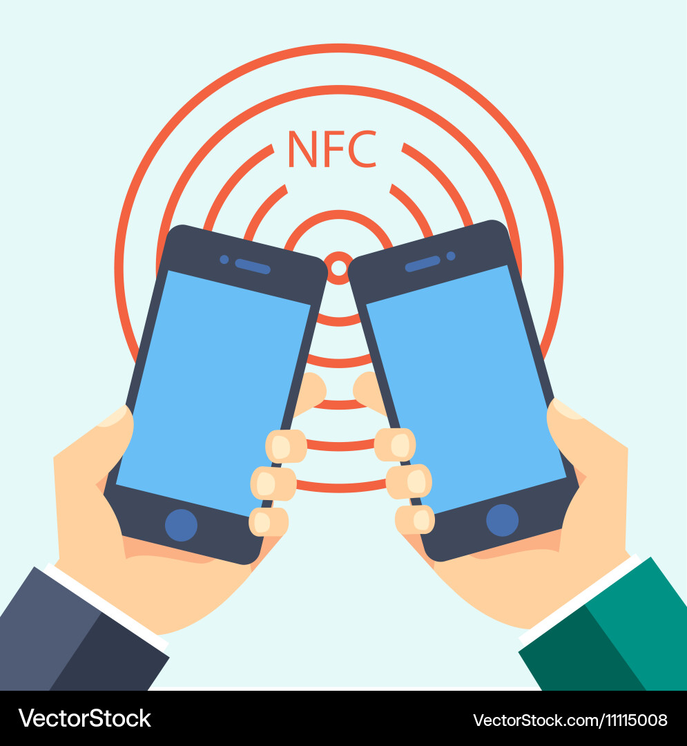 NFC Smartphone-Zahlung Icon Vektorbild