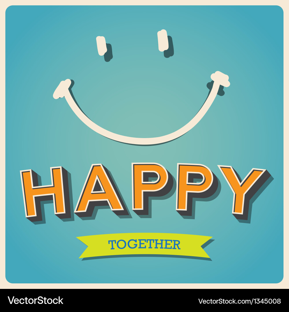 Retro Smile Poster - EPS10 Vector Image