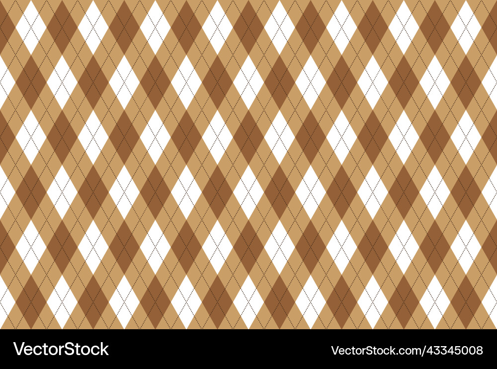 Seamless argyle pattern diamond shapes background Vector Image