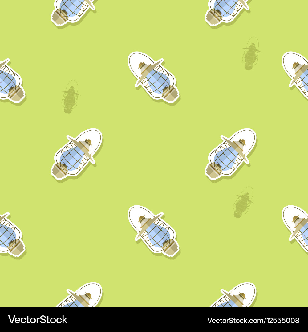 Seamless pattern with lanterns vector image
