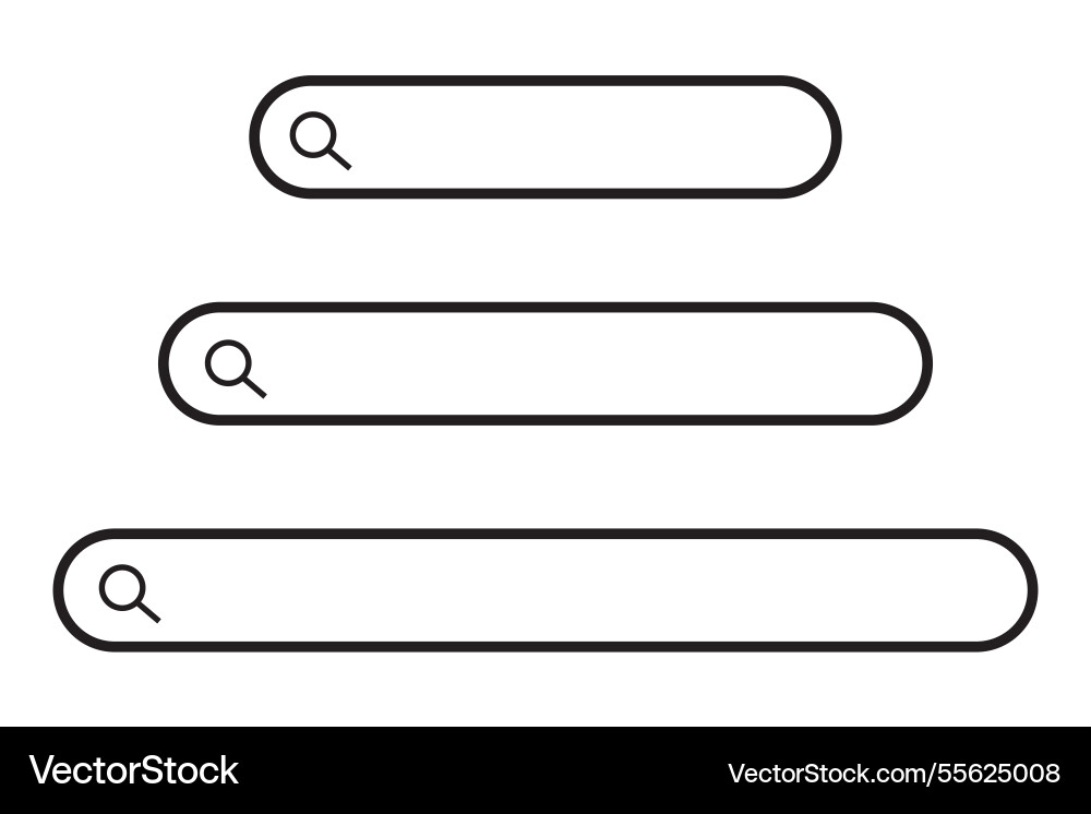 Search bar icon multiple fields web input Search bar icon multiple fields web input vector image