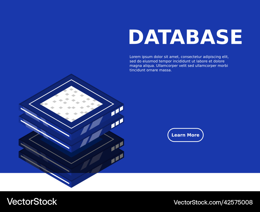 Set of server room icons data center and database Set of server room icons data center and database vector image