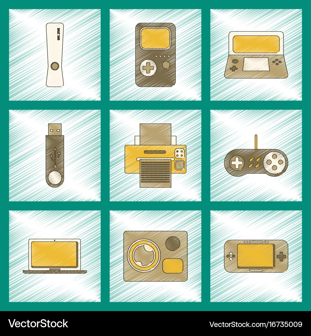 Assembly flat shading style icon technology game Vector Image