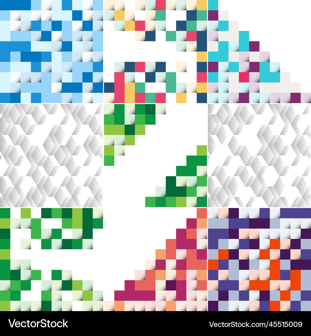 Blue mosaic pattern with a color gradient Blue mosaic pattern with a color gradient vector image