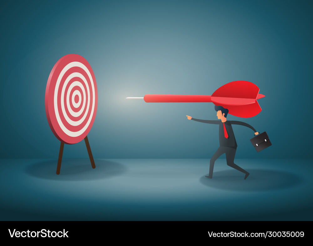 Business objective and strategy concept Royalty Free Vector