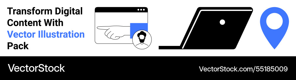 Digital tools and navigation concept with browser vector image