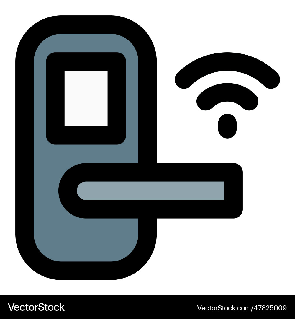 Electronic lock that functions through wifi vector image