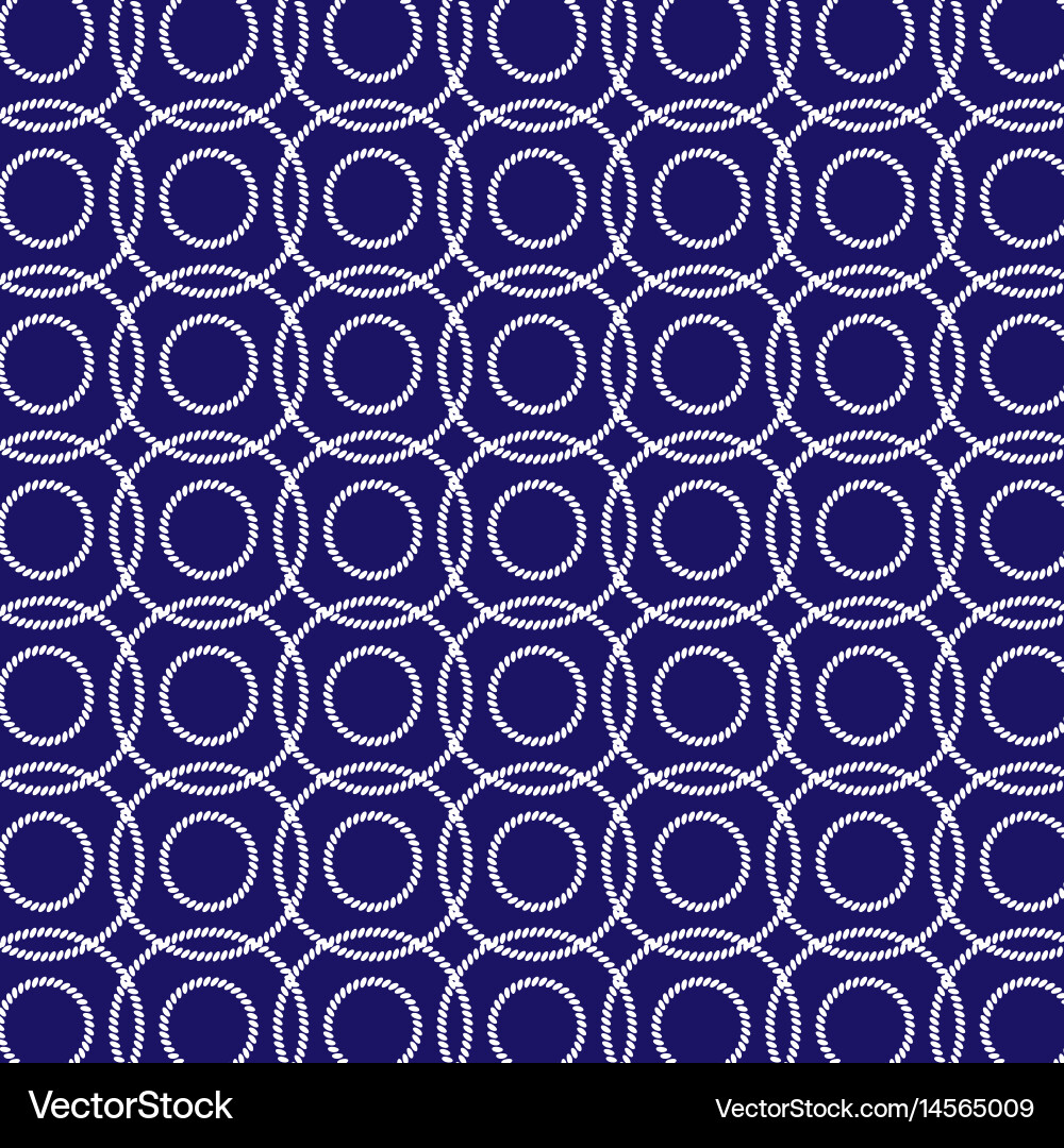 Interlocking nautical ropes pattern Royalty Free Vector