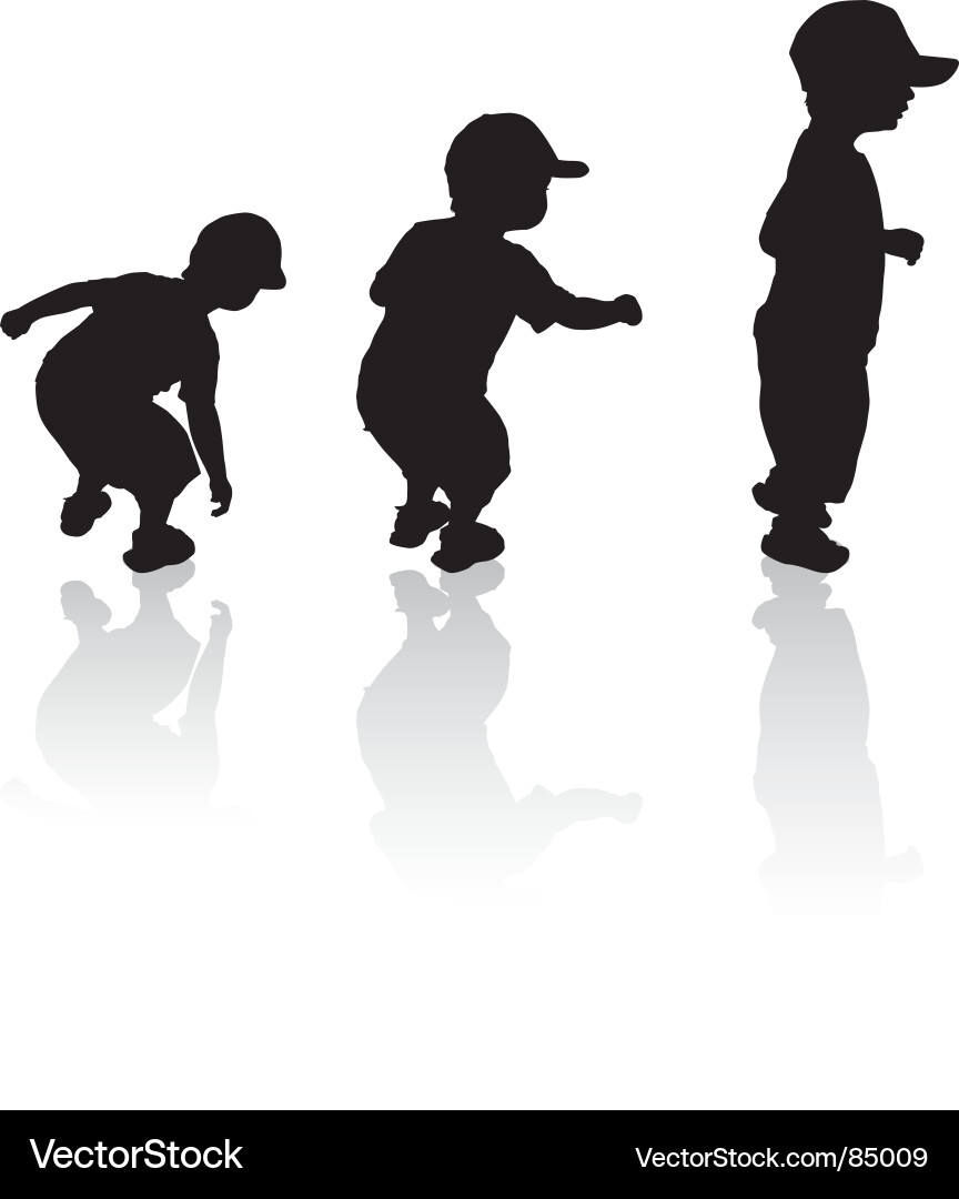 Little Boys Playing Vector Image