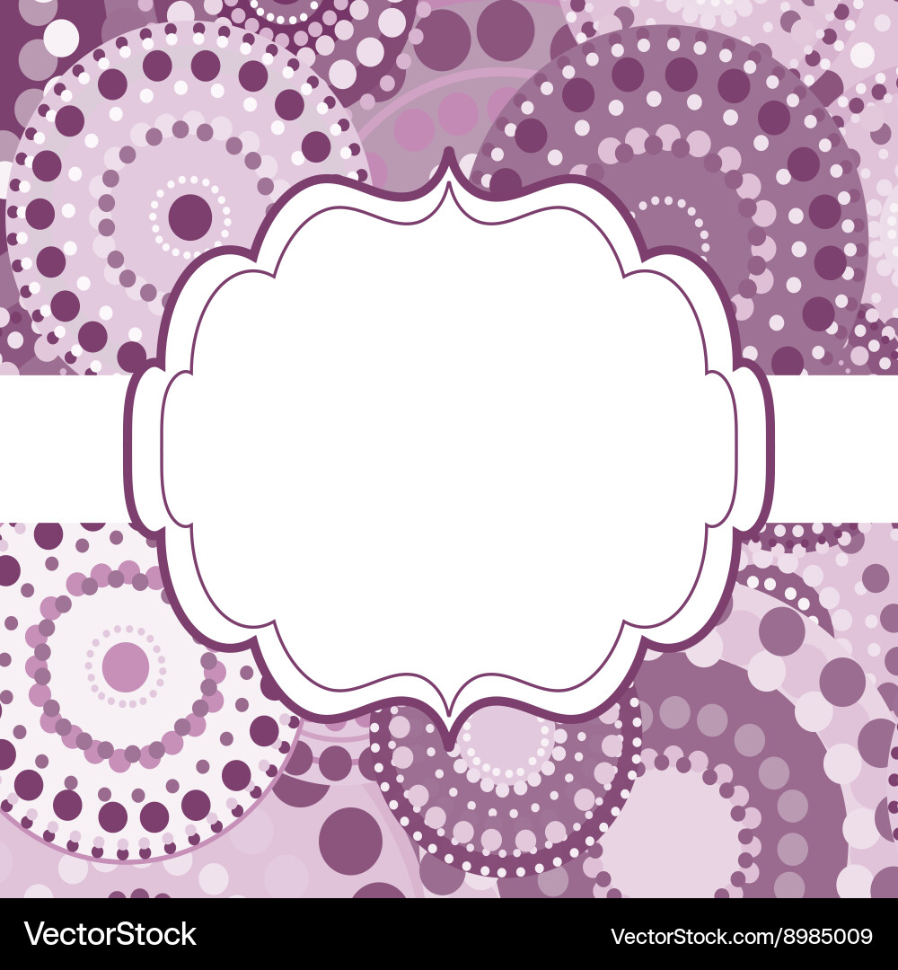 Patterned frame background invitation circular Vector Image