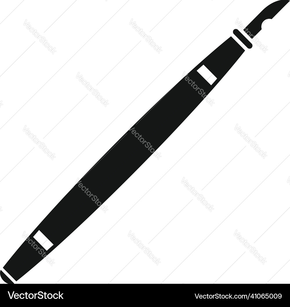 Pen calligraphy icon simple nib tool Vector Image