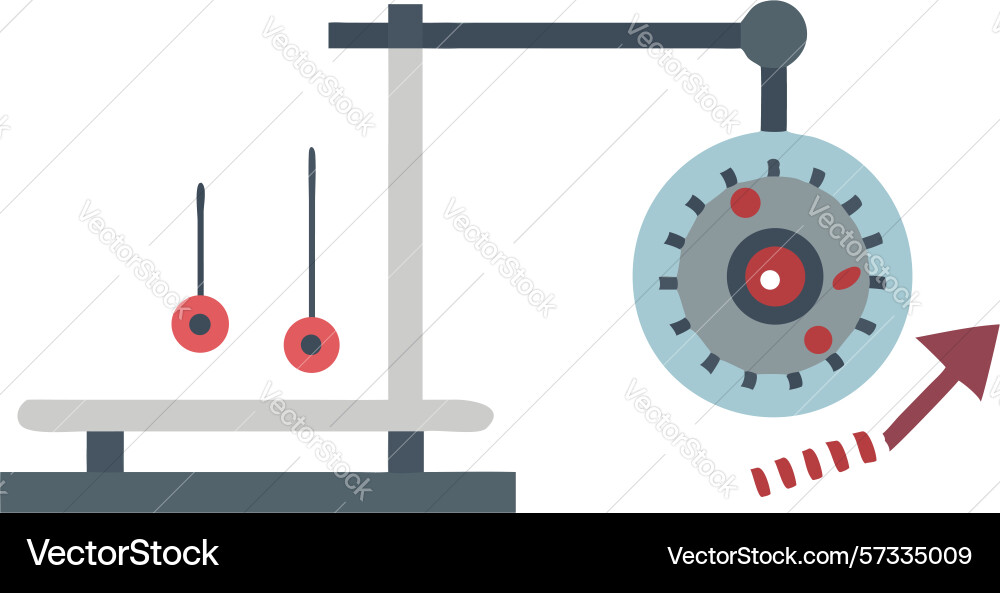 Pendulum experiment in action design generative ai vector image